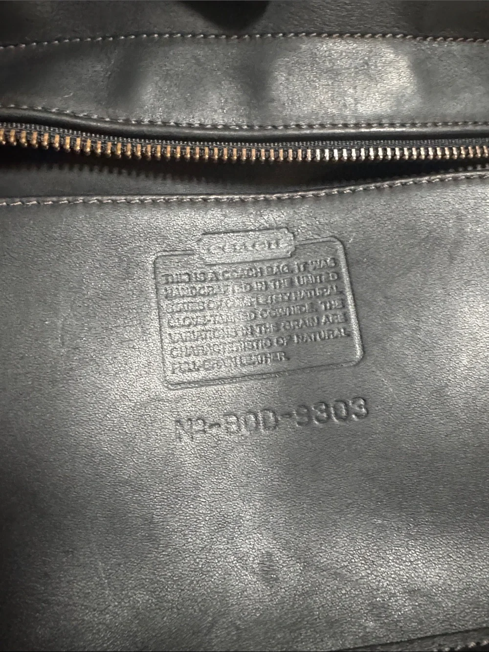 vintage black leather Coach Bleecker Satchel